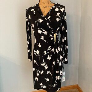 Calvin Klein NWT Midi Dress 8P Black/White